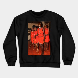 Moran Dancing, Maasai, or Masai, of Kenya & Tanzania Crewneck Sweatshirt